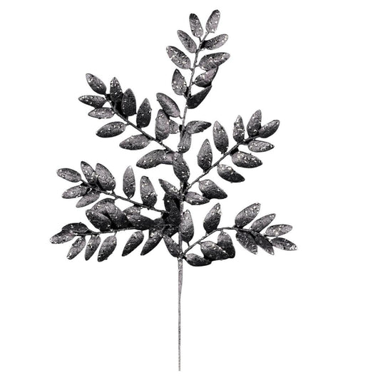 21" Glitter Honey Locust Spray: Smoke Blue