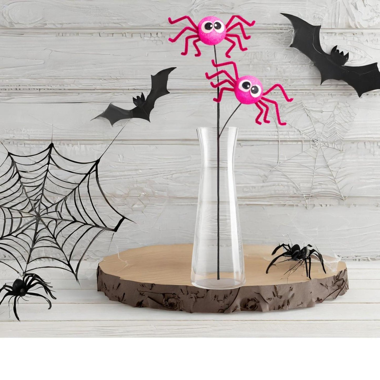 21" Silly Spider Spray: Pink