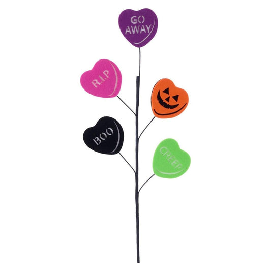 23" Halloween Candy Heart Spray