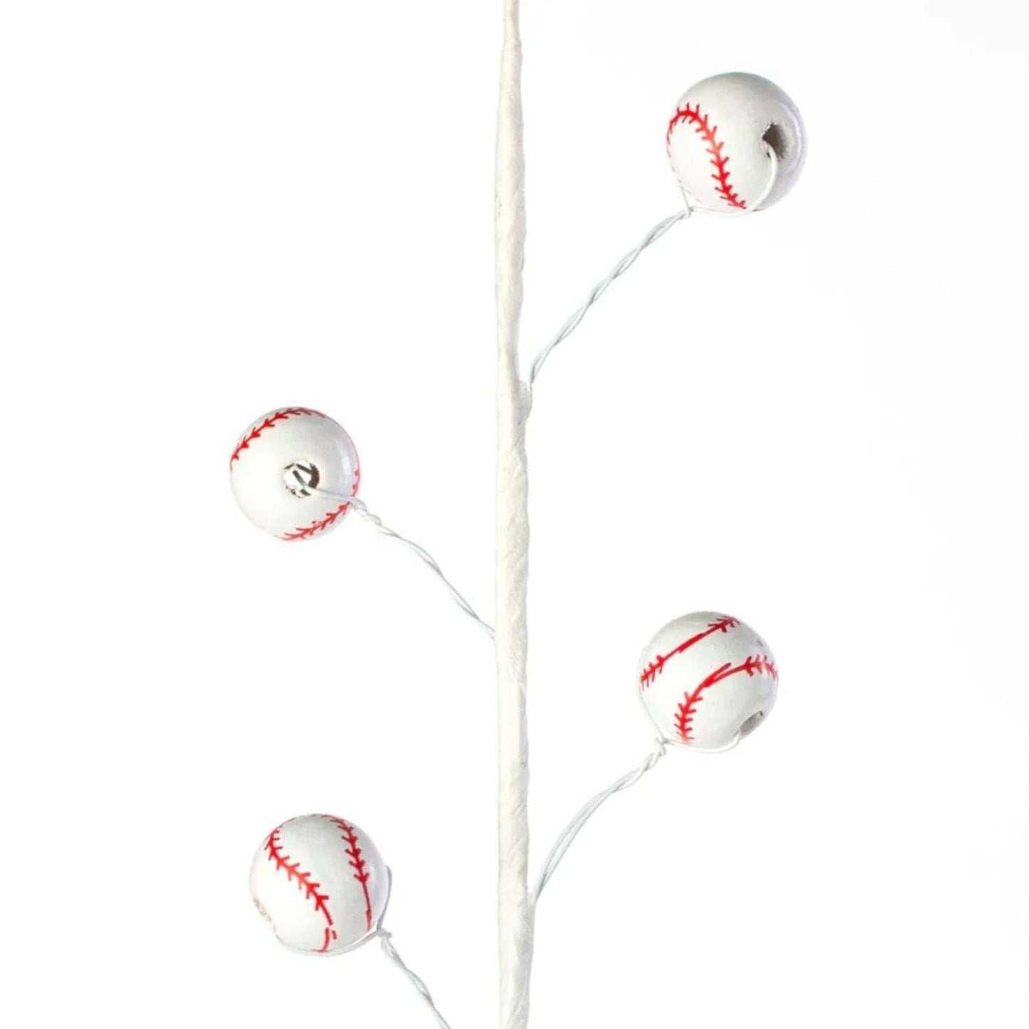 23" Wood Bead Sports Ball Spray: Baseball