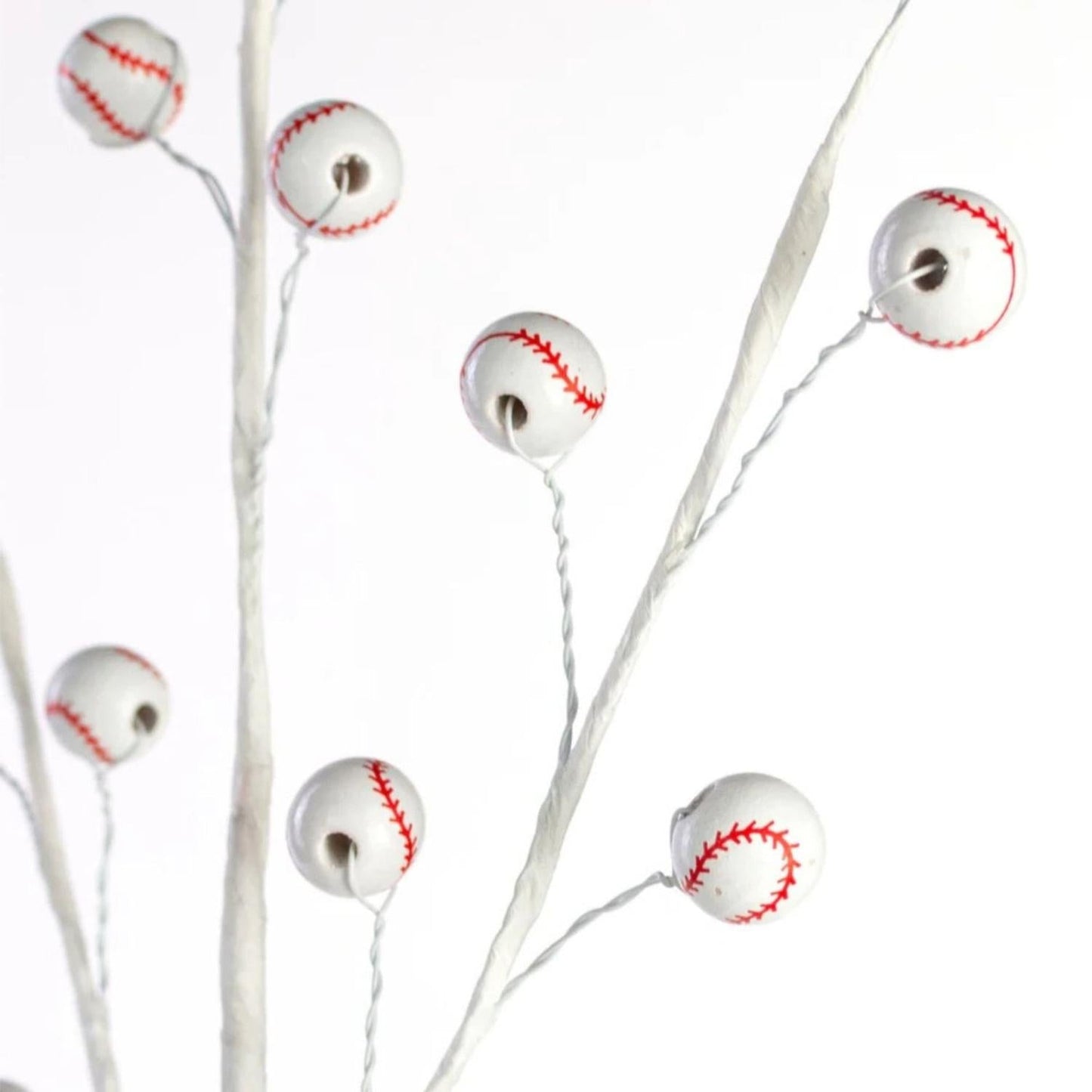 23" Wood Bead Sports Ball Spray: Baseball