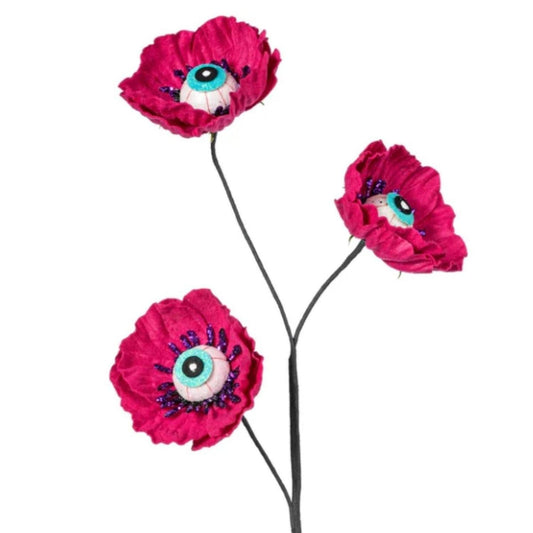 24" Eyeball Flower Spray: Pink