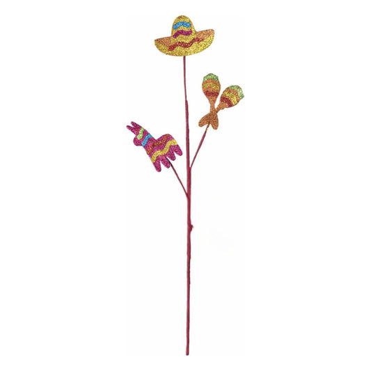 24" Fiesta Sombrero, Maracas, Donkey Pick
