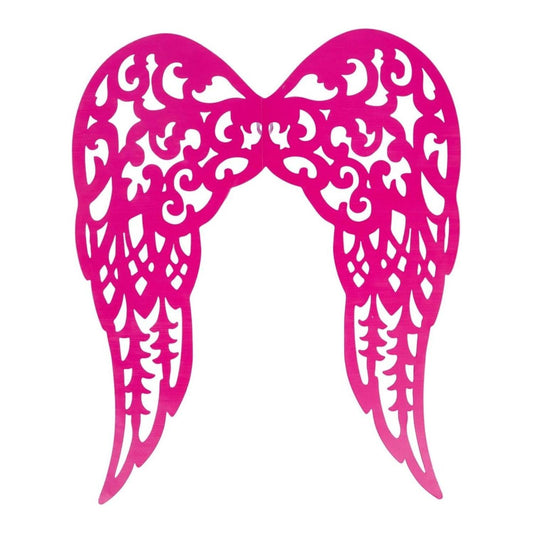 24" Metal Filigree Angel Wings: Hot Pink