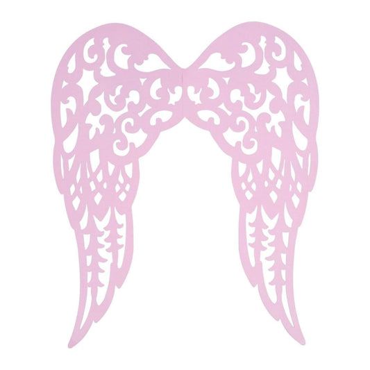 24" Metal Filigree Angel Wings: Light Pink