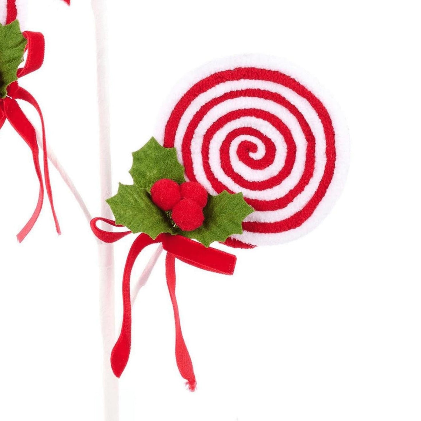 24" Red White Lollipop Bundle Spray
