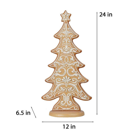 24" Resin Gingerbread Tree