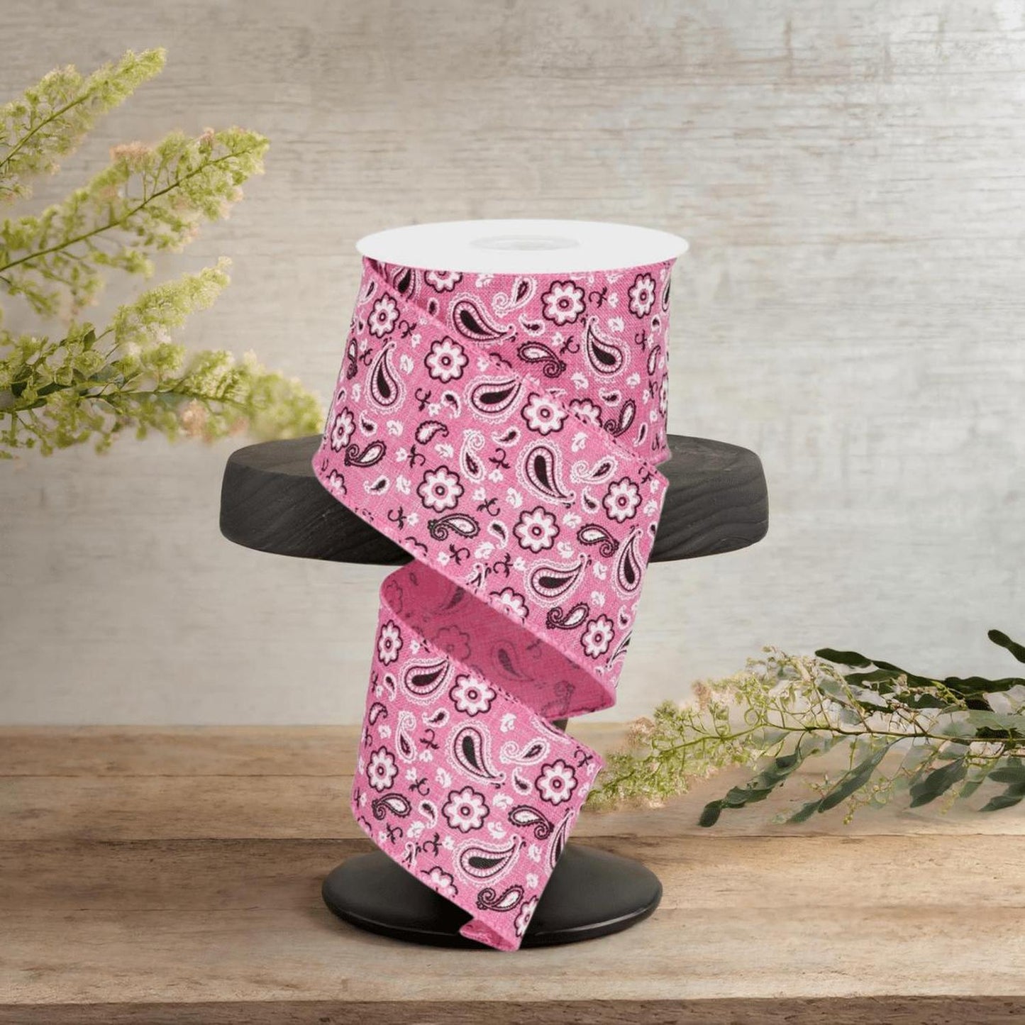 2.5" Bandana Ribbon: Pink (10 Yards)