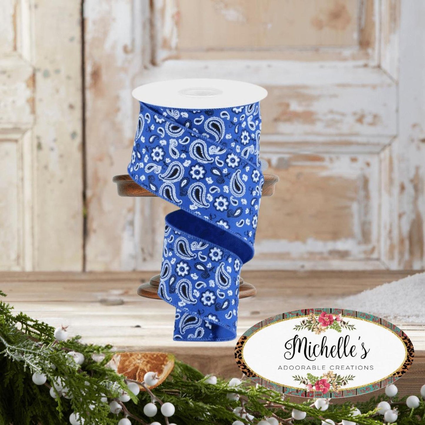 2.5" Bandana Ribbon: Royal Blue (10 Yards)
