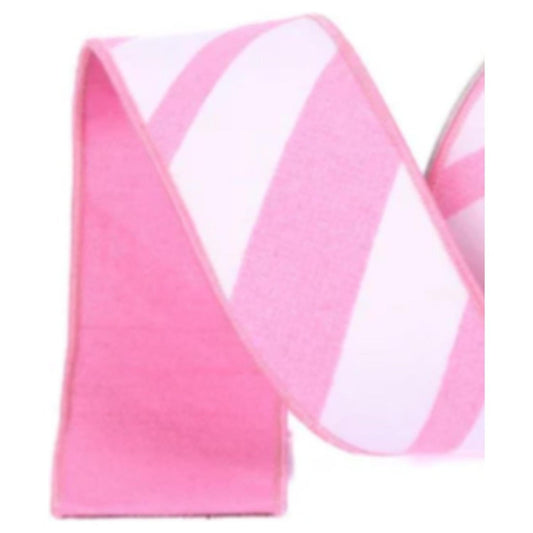 2.5" Candy Gloss Striped Ribbon: Pink (10 Yards)