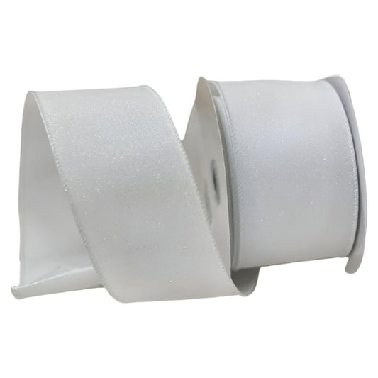 2.5" Crystal Shine Ribbon: White (10 Yards)