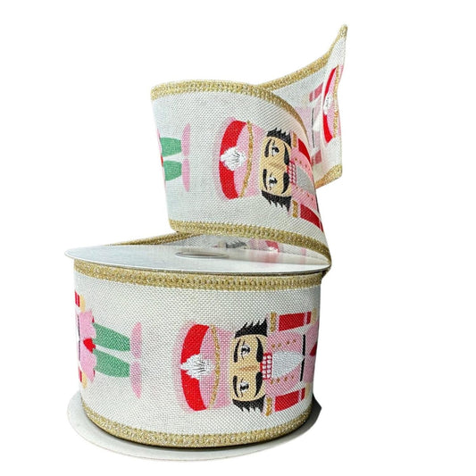 2.5" Cutsey Nutcracker Ribbon: Pink (10 Yards)