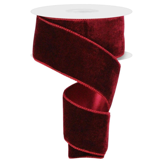 2.5" Deluxe Velvet Ribbon: Burgundy (10 Yard)