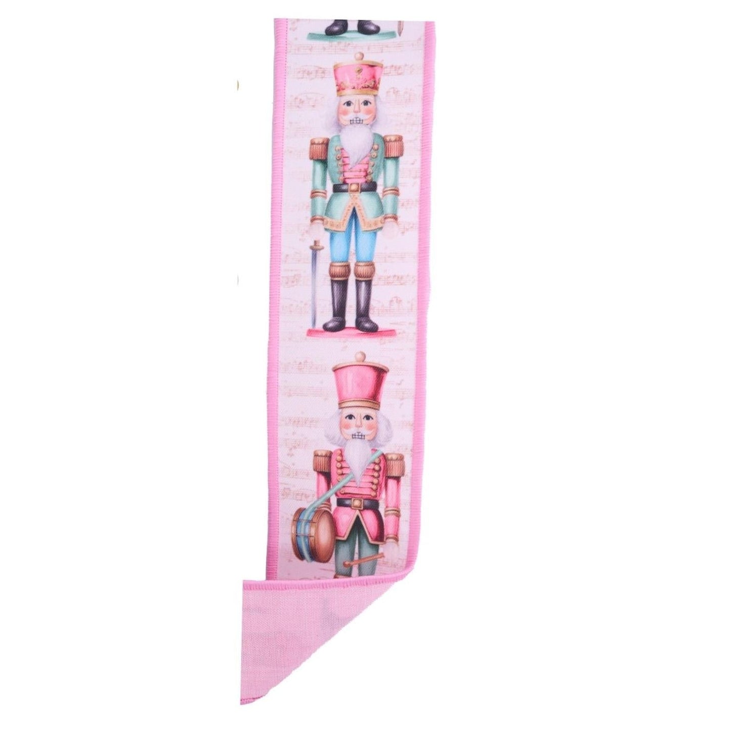 2.5" D'Lux Nutcracker Fused Ribbon: Pink (10 Yards)