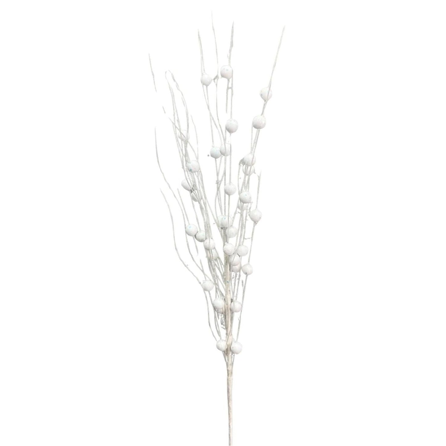 25" Glitter Ball Spray: White