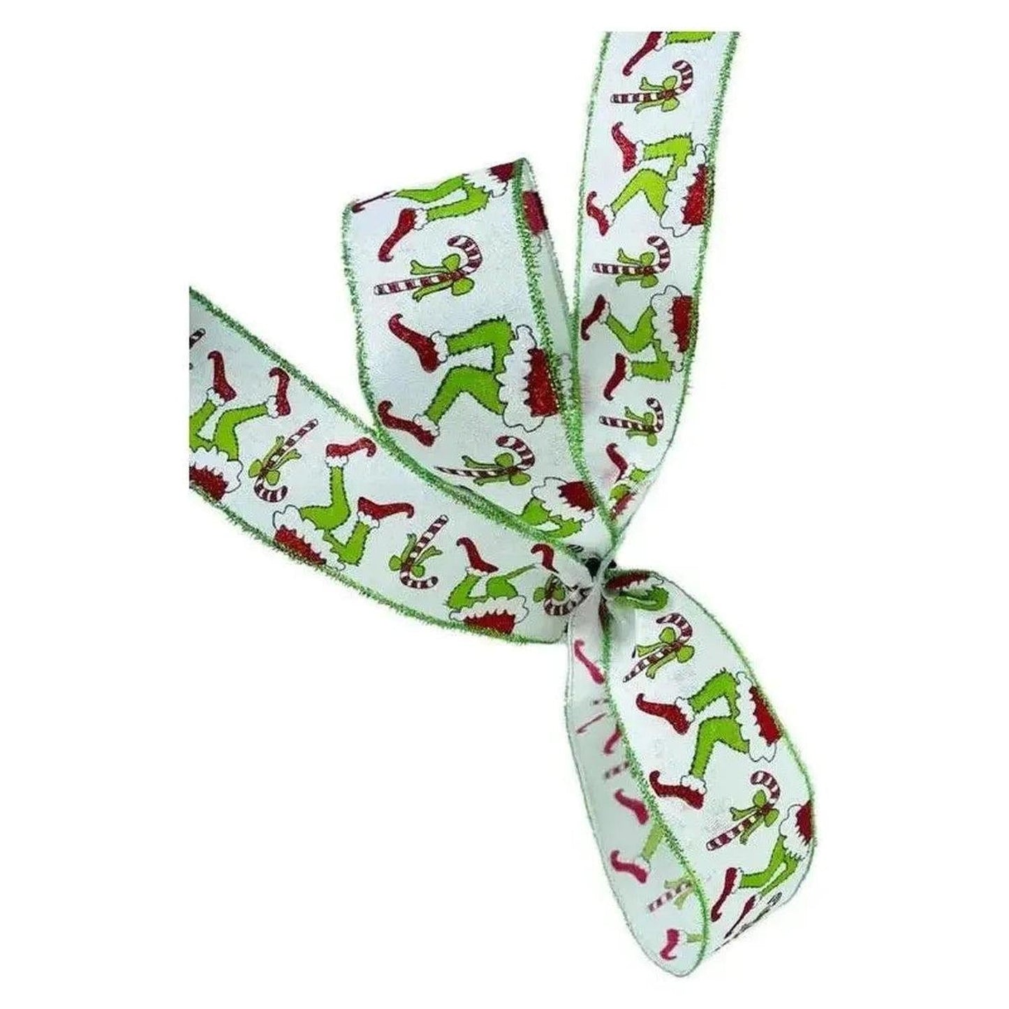 2.5" Green Monster Legs Ribbon: Lime Green (10 Yards)