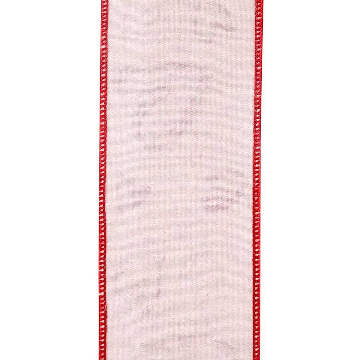 2.5" Hearts Tangle Dupioni Ribbon: Pink (5 Yards)