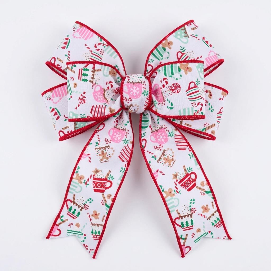 2.5" Hot Cocoa Mugs Ribbon: White (10 Yards)