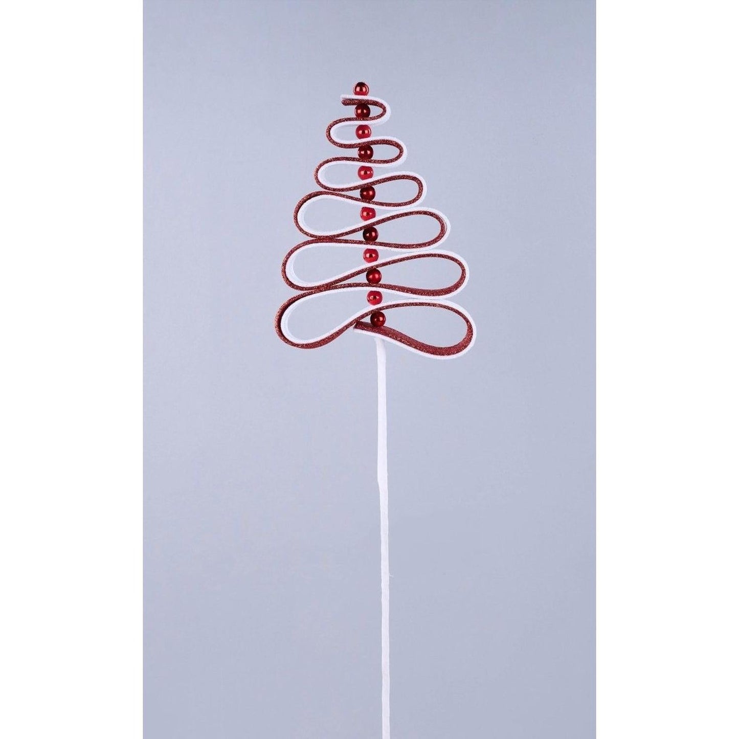 25" Ribbon Candy Tree Stem: Red/White