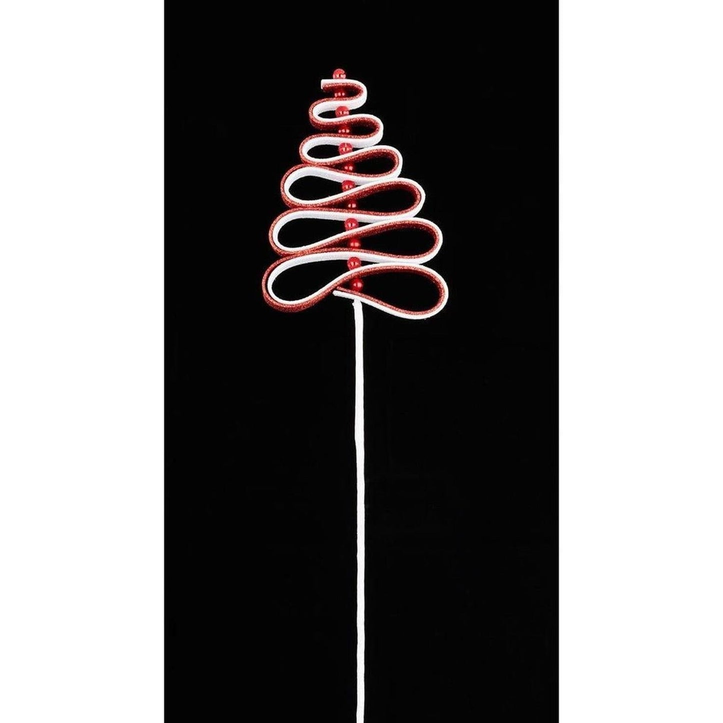 25" Ribbon Candy Tree Stem: Red/White