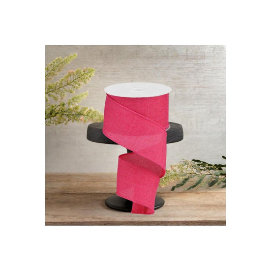 2.5" Royal Burlap Ribbon: Hot Pink (10 Yards)