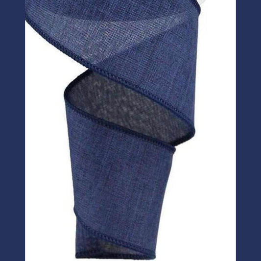 2.5" Royal Canvas Ribbon: Navy Blue (10 Yards)