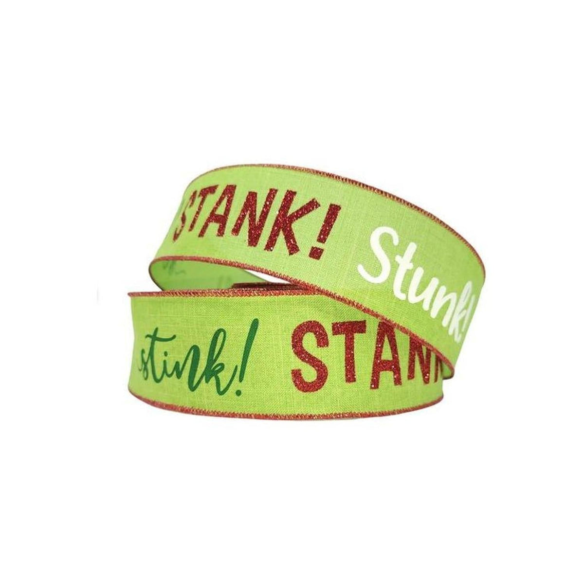 2.5" Stink Stank Stunk Ribbon: Lime Green (10 Yards)