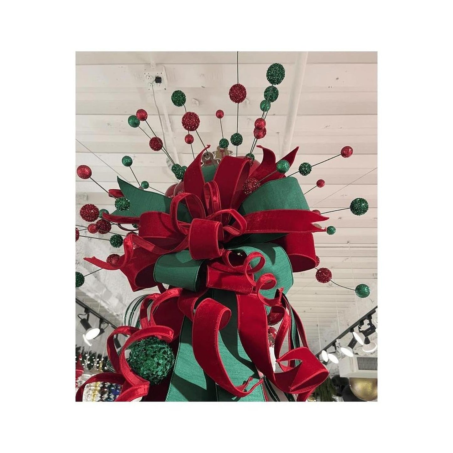 26" Red Sequin Triple Ball Spray
