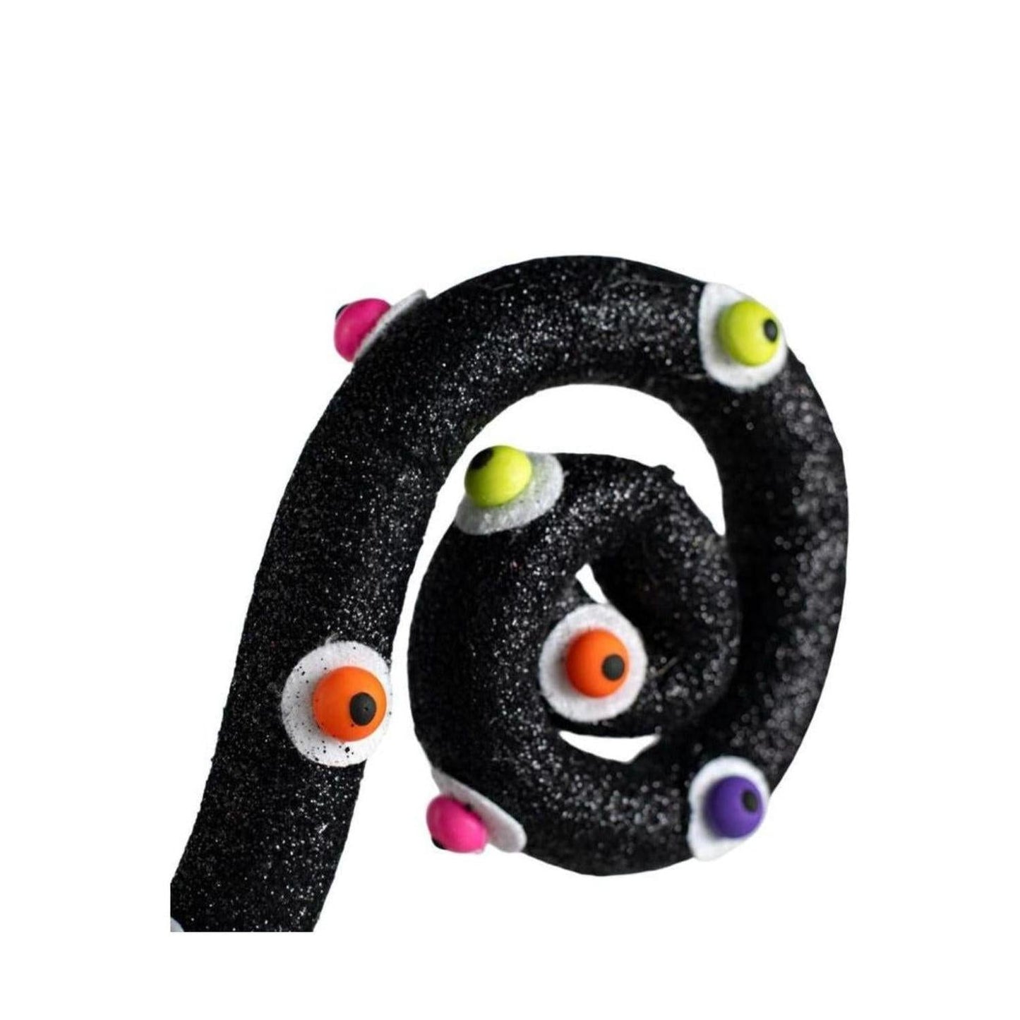 28" Eyeballs Curly Spray: Black
