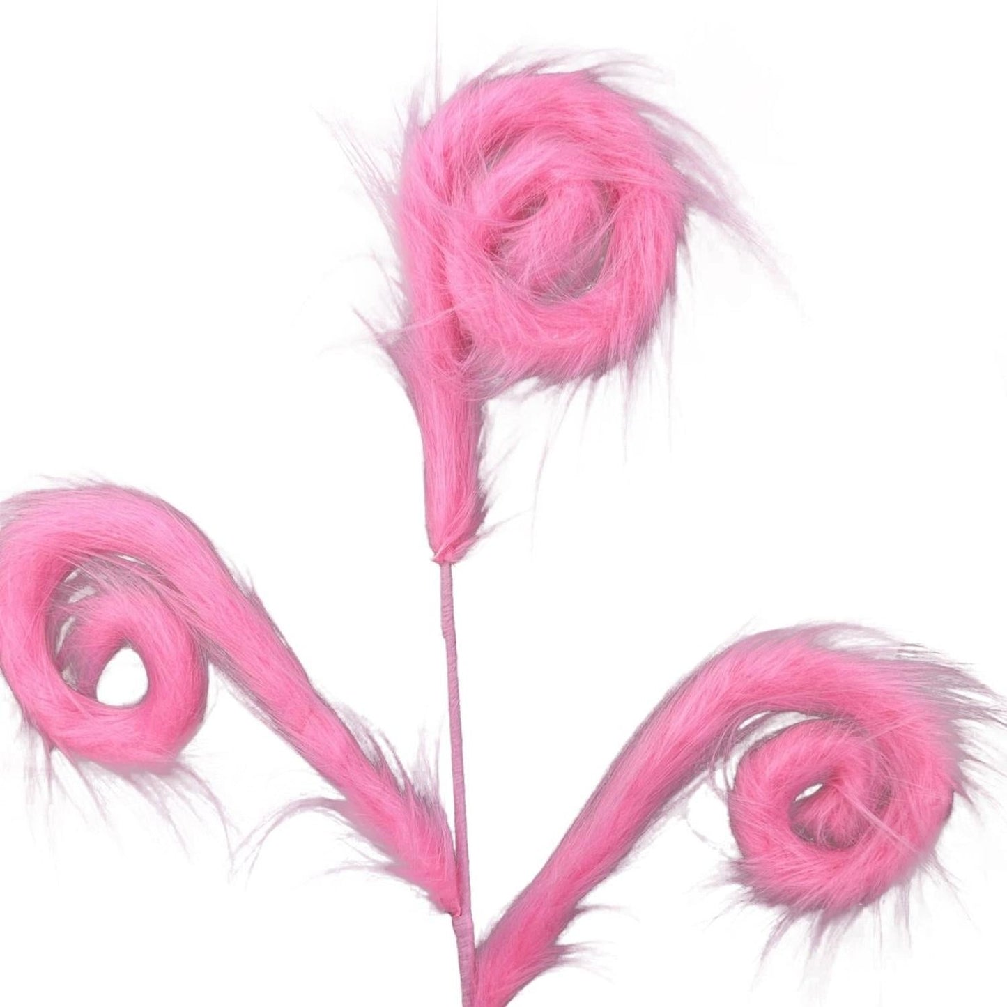 30" Furry Spiral Curly Spray: Pink