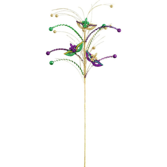 30" Mardi Gras Masks & Balls Spray