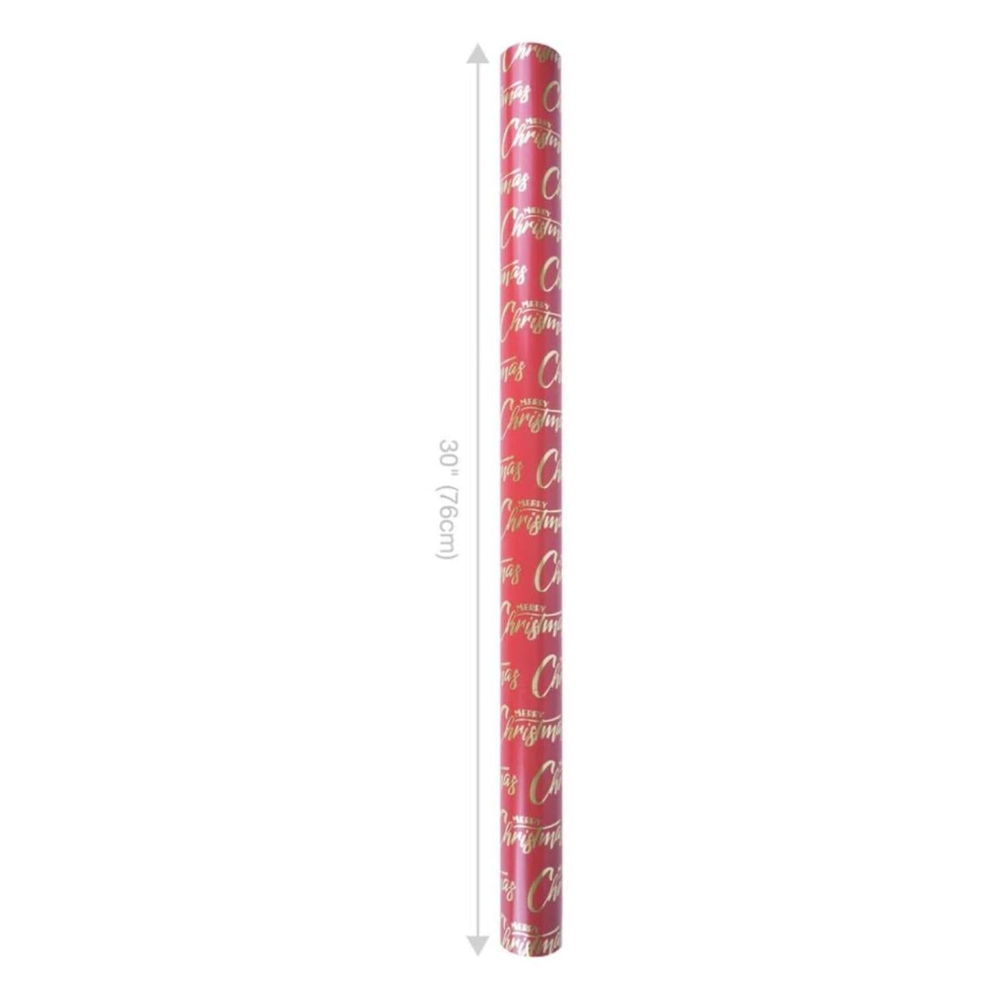 30in Reversible Merry Christmas Wrapping Paper
