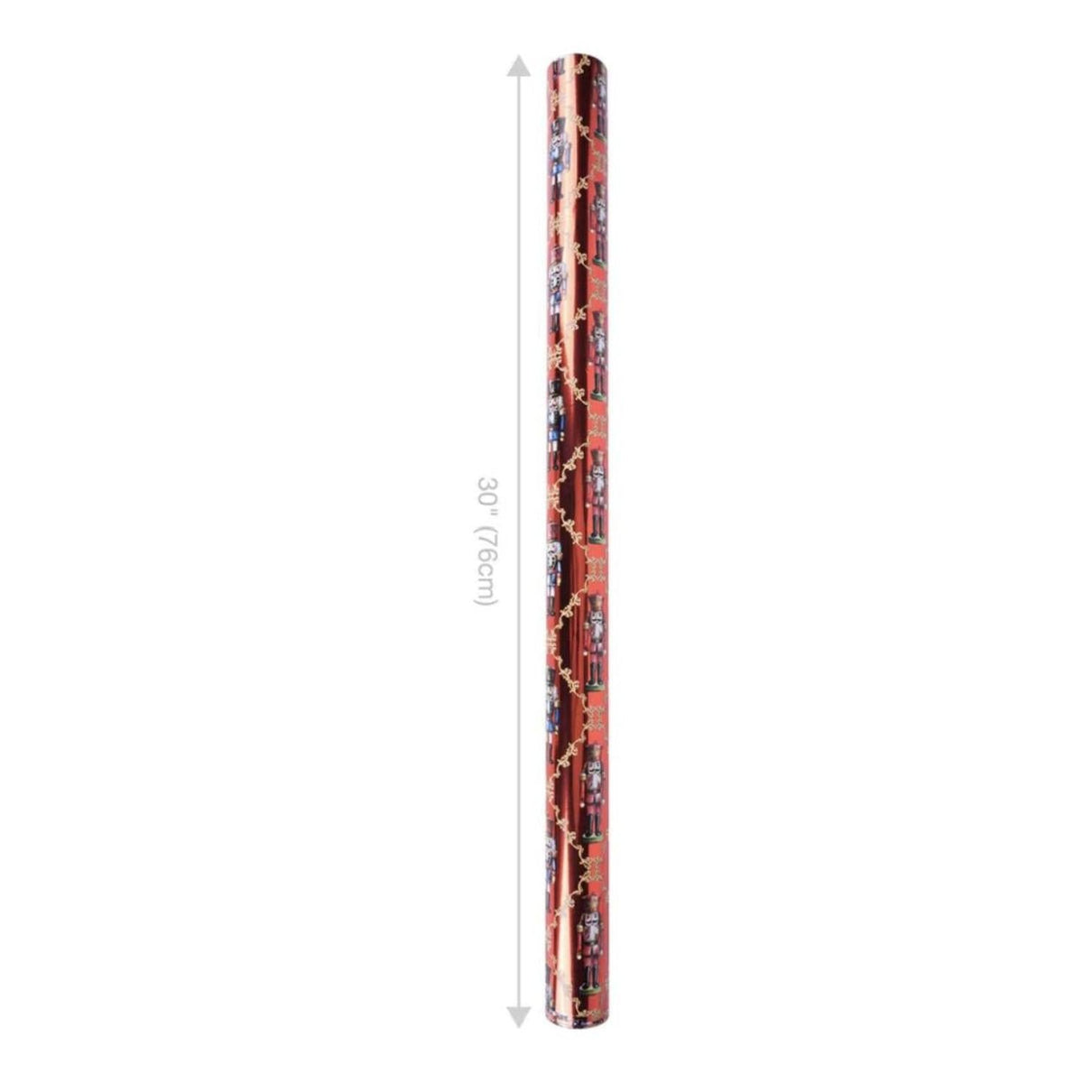 30in Reversible Nutcracker Wrapping Paper: Red