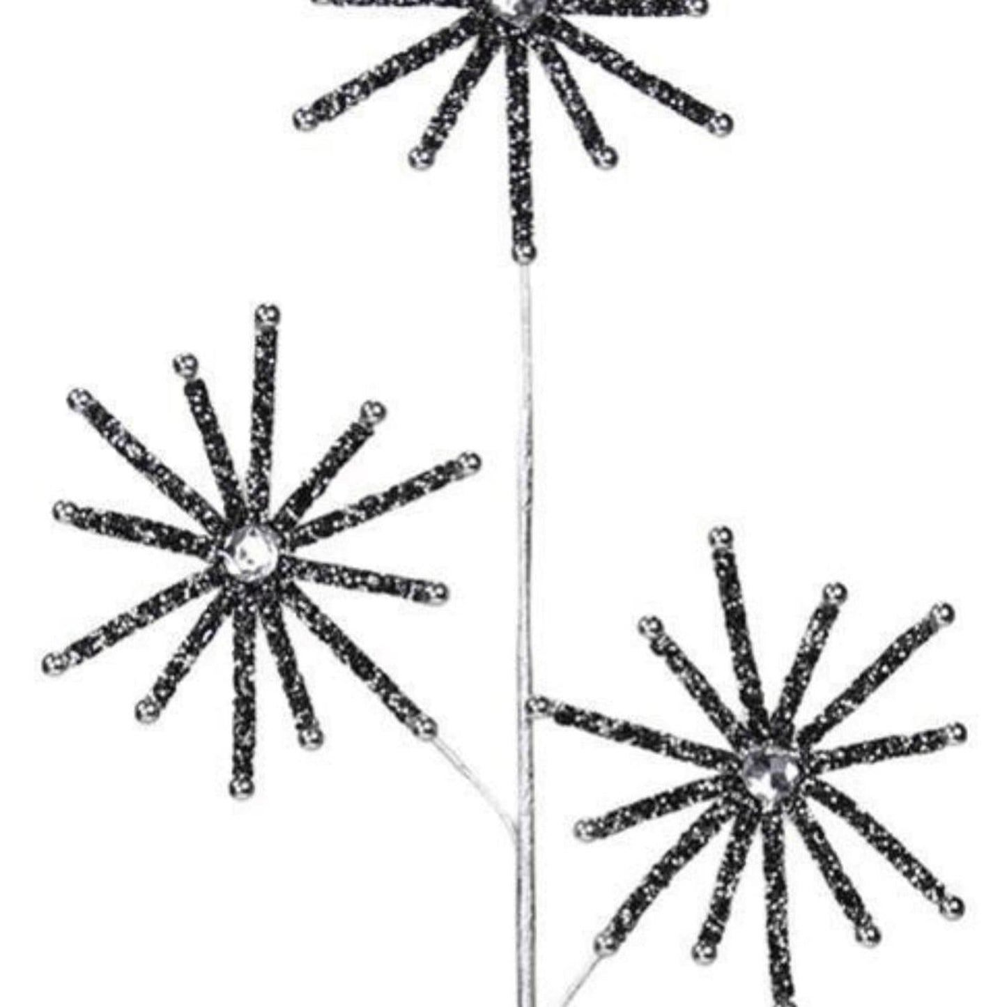 31" Diamond Bead Snowflake Spray