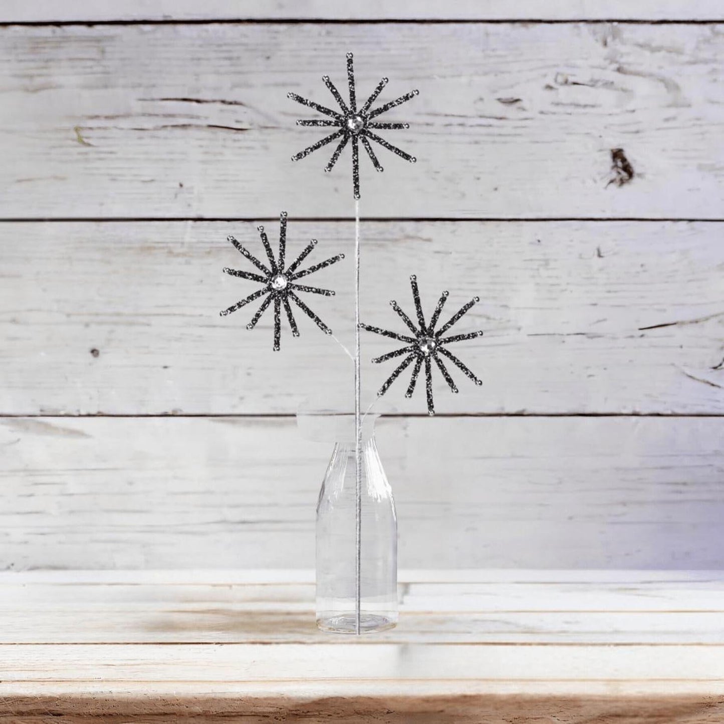 31" Diamond Bead Snowflake Spray