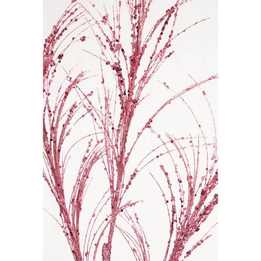34" Glitter Sequin Pampas Grass Spray: Pink