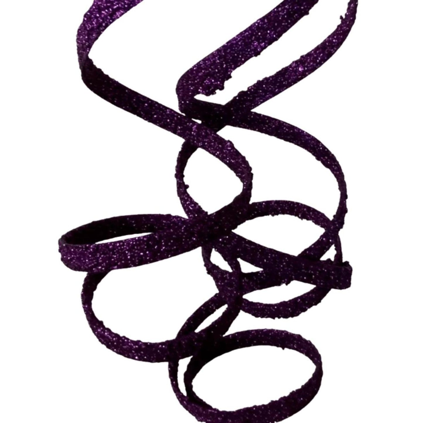 39" Glitter Loop Ribbon Spray: Purple