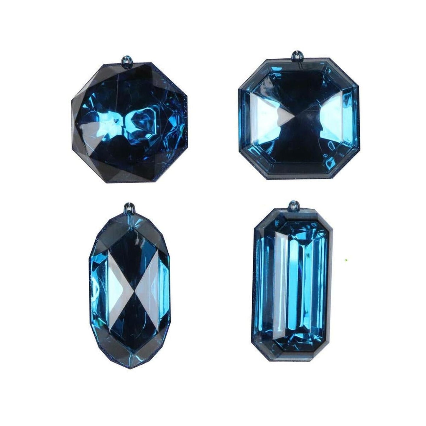 4-5" Acrylic Jewel Assortment Ornament: Midnight Blue (Set 4)