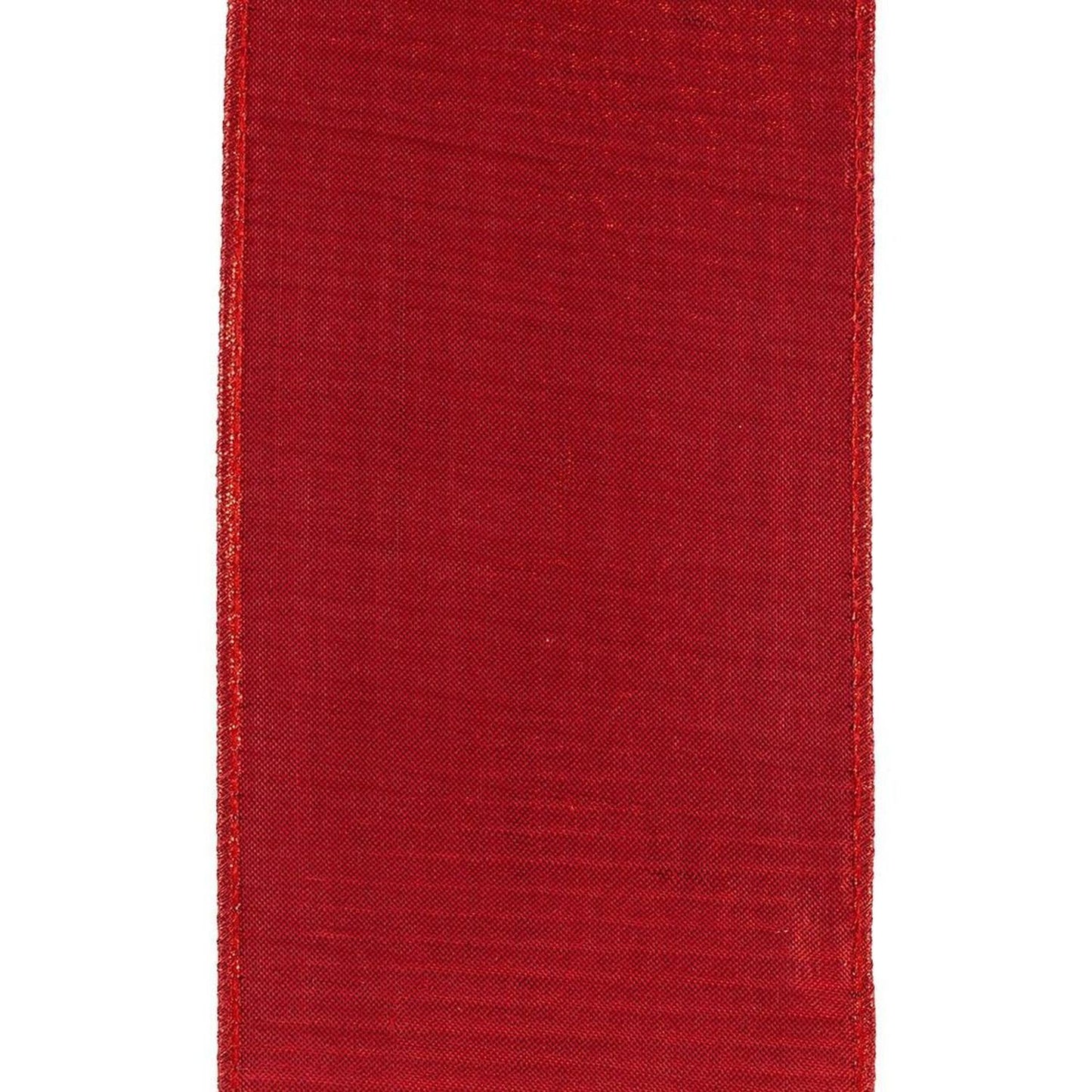 4" Pleated Metallic Lux Ribbon: Red (10 Yards)