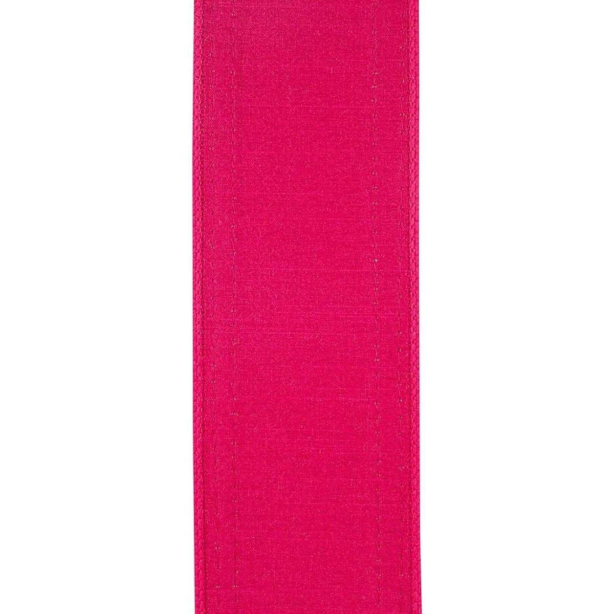 2.5 inch Sequin Trimmed Dupioni Ribbon: Lime/Pink (5 Yards)