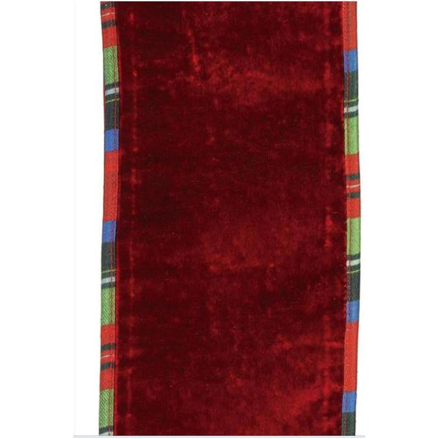 4" Sheldon Plaid Ribbon: Red (5 Yards)