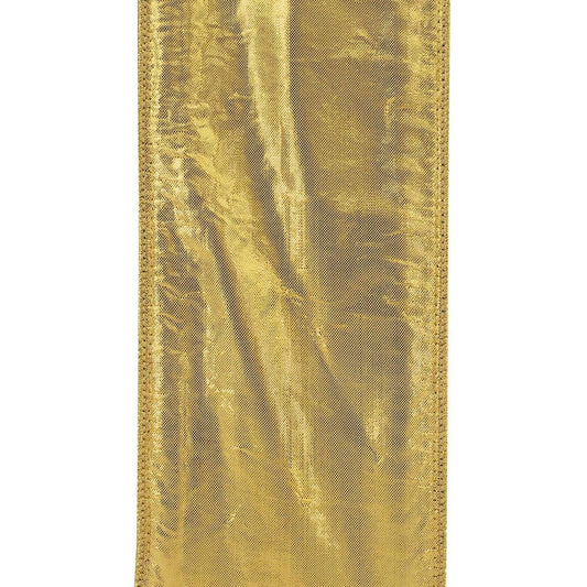 4" Velvet Deluxe Jewel Ribbon: Navy/Gold (5 Yards)