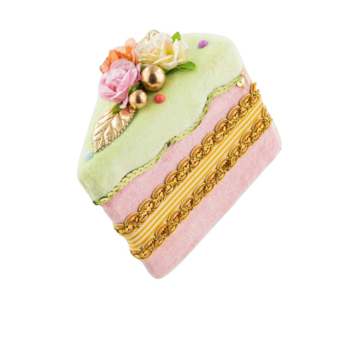 4.5in Pink Cake Slice Ornament