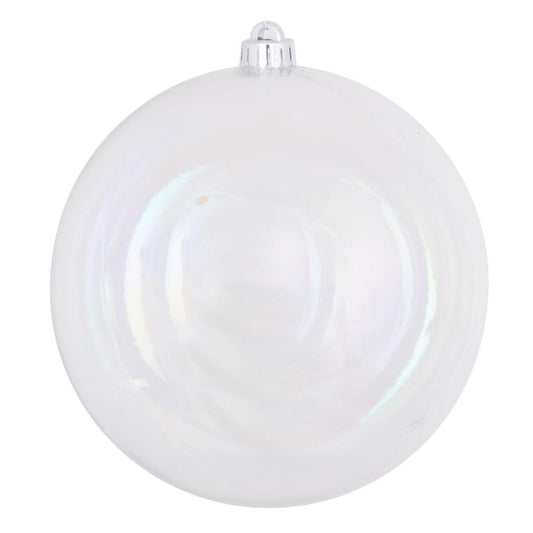 4.75" Clear Iridescent Ball Ornament