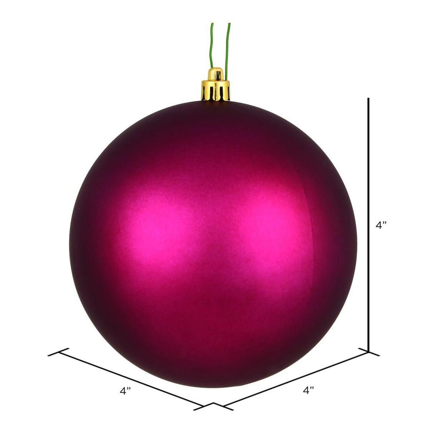 4.75in Berry Red Christmas Ornament Assortment (Set of 4)