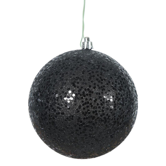 4.75in Black Christmas Ornament Assortment (Set of 4)