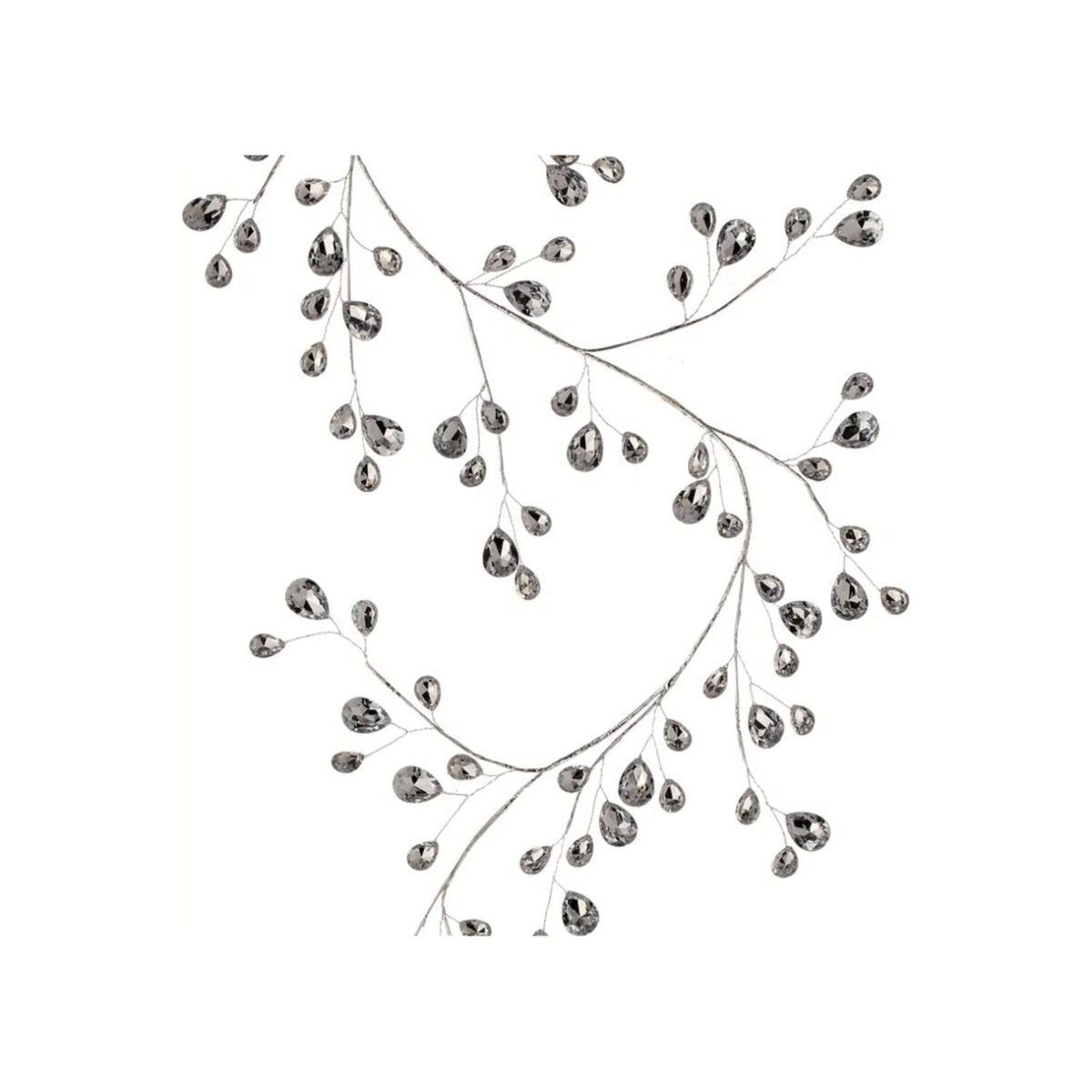 48" Metal Jewel Garland: Silver