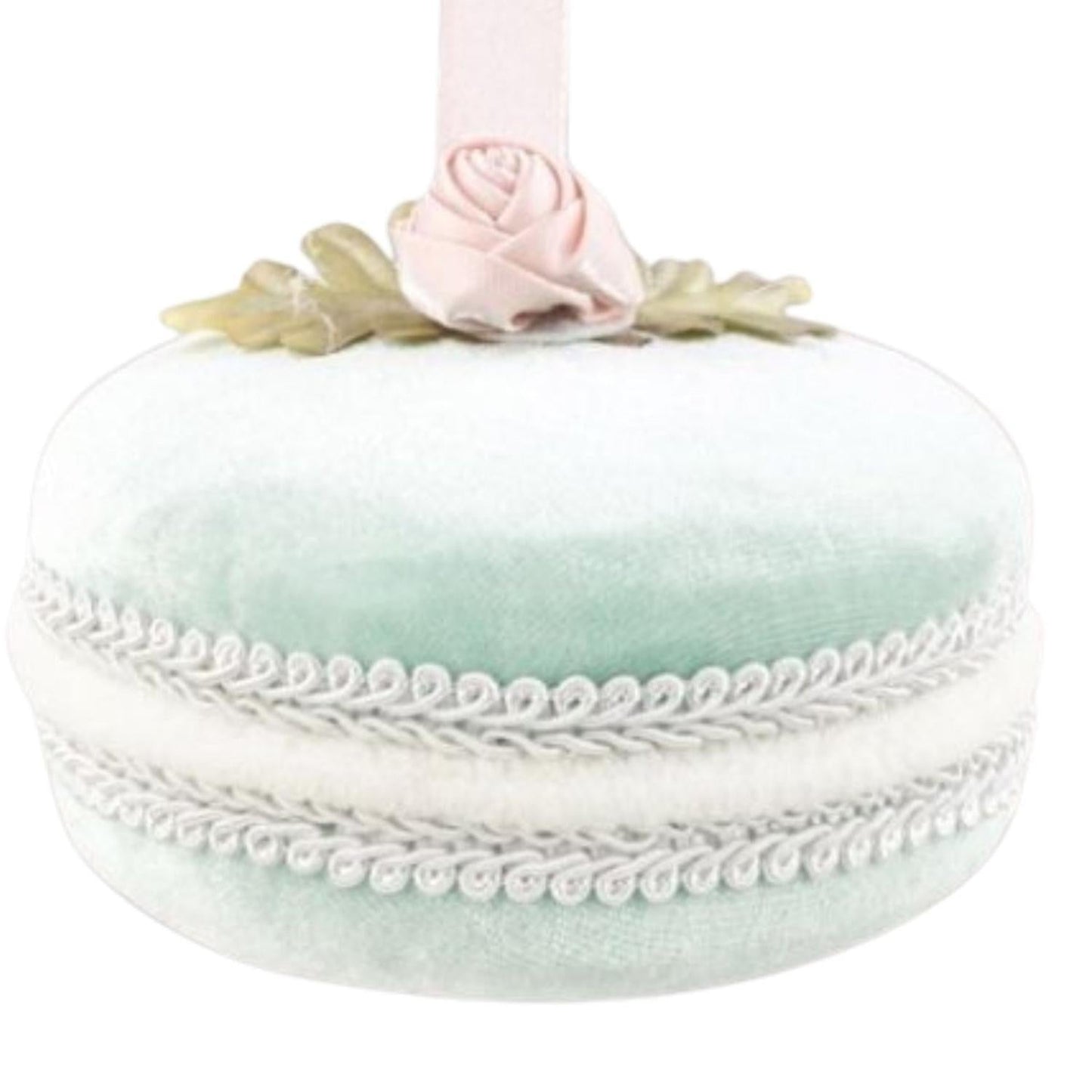 4in Blue Macaron Ornament