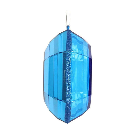 6" Acrylic Square Jewel Ornament: Blue (Set of 2)