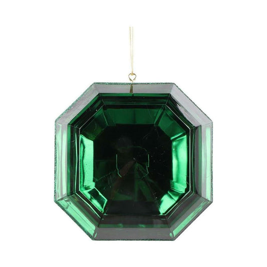 6" Acrylic Square Jewel Ornament: Green (Set of 2)